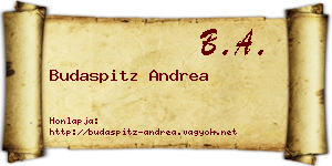 Budaspitz Andrea névjegykártya